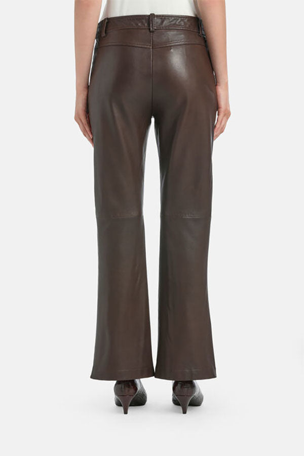 OFIRO FLARED LEATHER TROUSERS