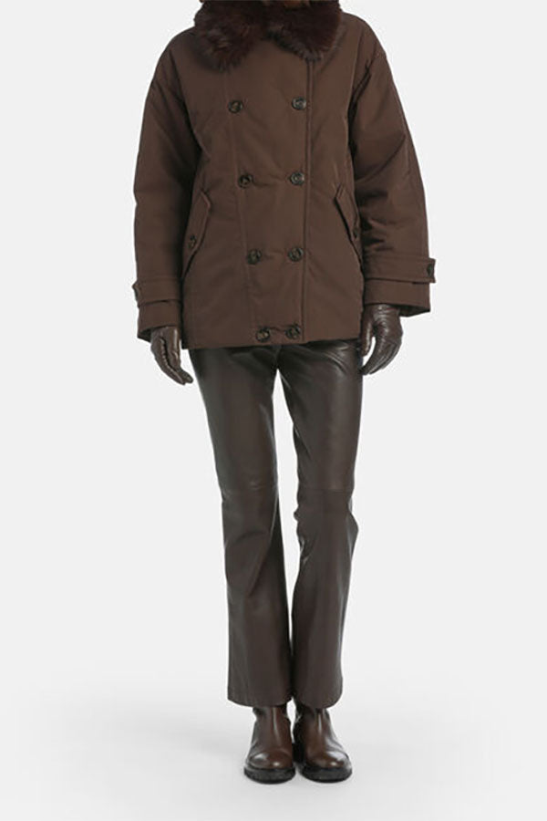 OFIRO FLARED LEATHER TROUSERS