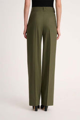 OGGI GREEN PLEATED TROUSERS