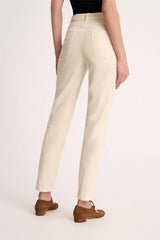 OGNIORA A WHITE CORDUROY TROUSERS