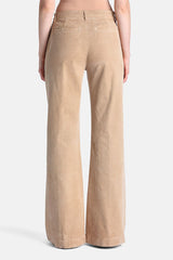 OLAP GREY FLARED CORDUROY TROUSERS