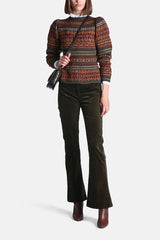 OLIVETANO SLIM FIT VELOUR TROUSERS