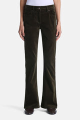 OLIVETANO SLIM FIT VELOUR TROUSERS