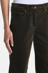 OLIVETANO SLIM FIT VELOUR TROUSERS