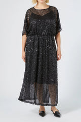 OMAR SEQUINS JERSEY DRESS