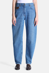 ONEGA EMBELLISHED BARREL JEANS