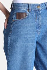 ONEGA EMBELLISHED BARREL JEANS