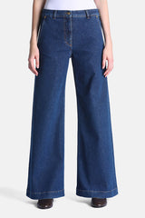 ONIRICO WIDE LEG COTTON DENIM JEANS