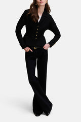 OPLITE JEWEL EMBELLISHED BELT FLARED JEANS