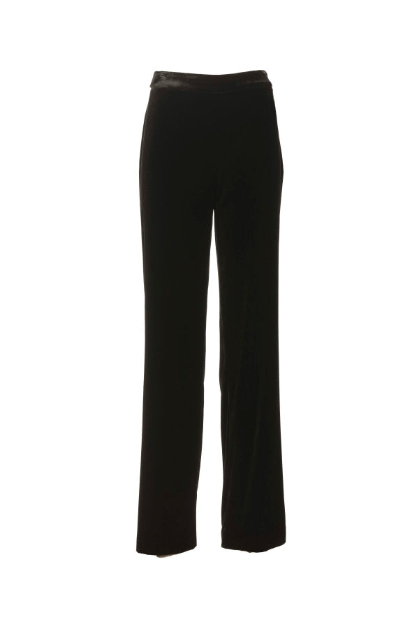 ORFANO A BLACK VELVET TROUSERS