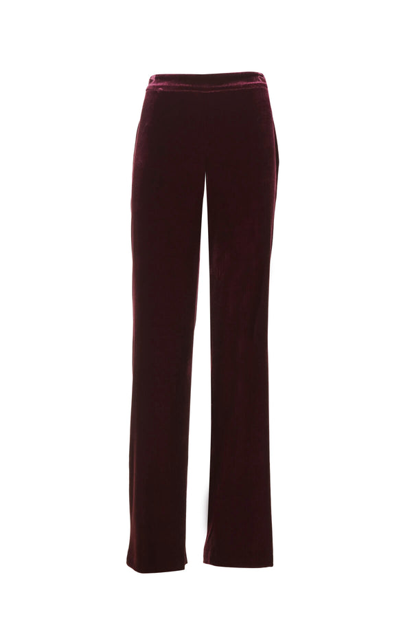 ORFANO A PURPLE VELVET TROUSERS