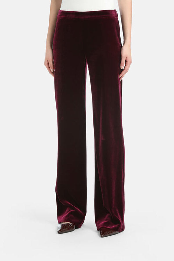 ORFANO A PURPLE VELVET TROUSERS