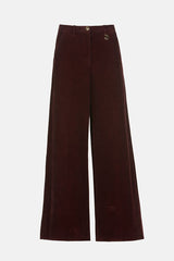 ORLATO RED WIDE-LEG CORDUROY TROUSERS
