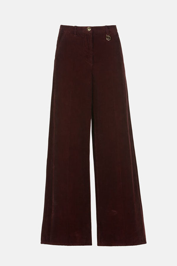 ORLATO RED WIDE-LEG CORDUROY TROUSERS