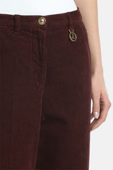 ORLATO RED WIDE-LEG CORDUROY TROUSERS