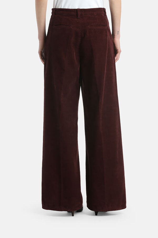 ORLATO RED WIDE-LEG CORDUROY TROUSERS
