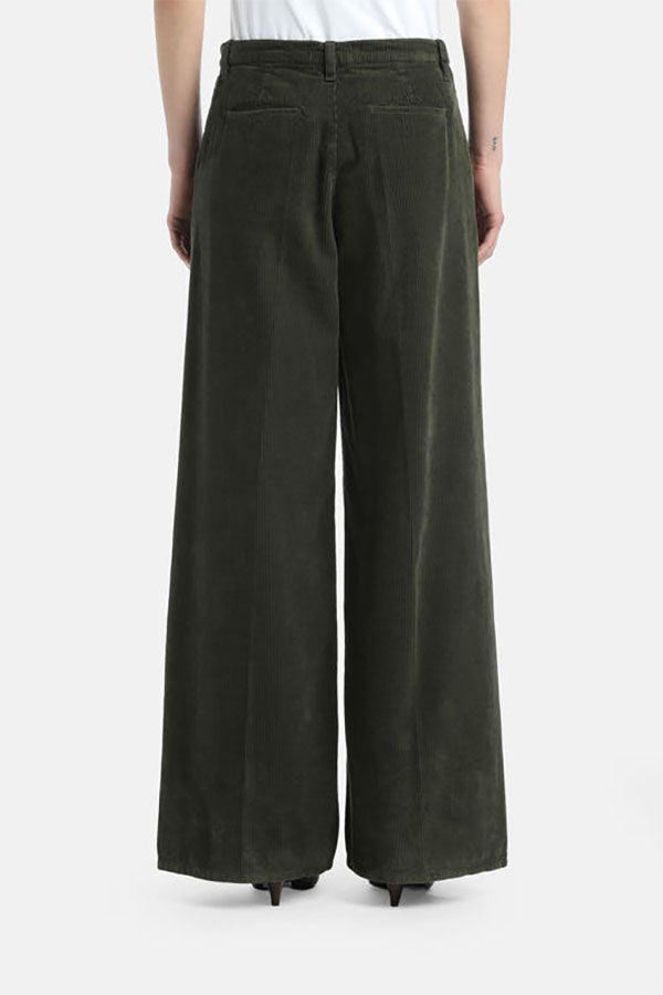 ORLATO GREEN WIDE-LEG CORDUROY TROUSERS