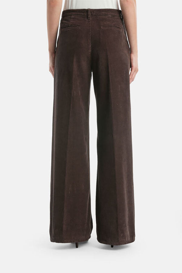 ORLATO BROWN WIDE-LEG CORDUROY TROUSERS