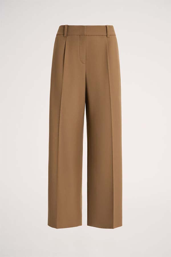 OSTE CAMEL WIDE LEG TROUSERS