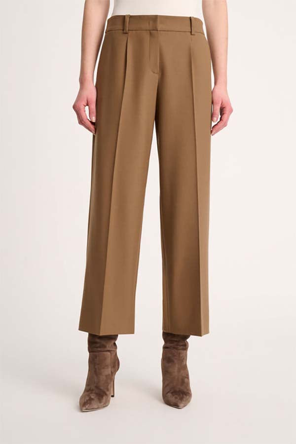 OSTE CAMEL WIDE LEG TROUSERS