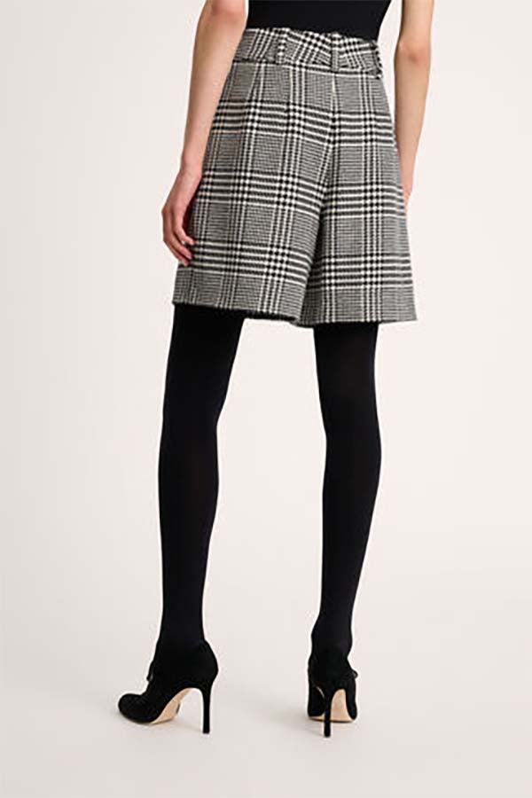 OTILIA HOUNDSTOOTH BERMUDA SHORTS