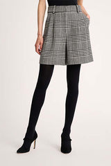 OTILIA HOUNDSTOOTH BERMUDA SHORTS