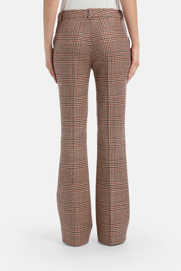 OTUS FLARED HOUNDSTOOTH TROUSERS