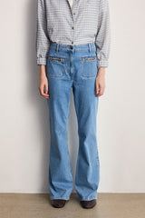 BRINA HORSEBIT FLARED JEANS