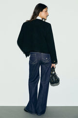 BIANCA BLUE  STRAIGHT WIDE RAW DENIM JEANS