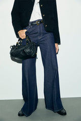 BIANCA BLUE  STRAIGHT WIDE RAW DENIM JEANS