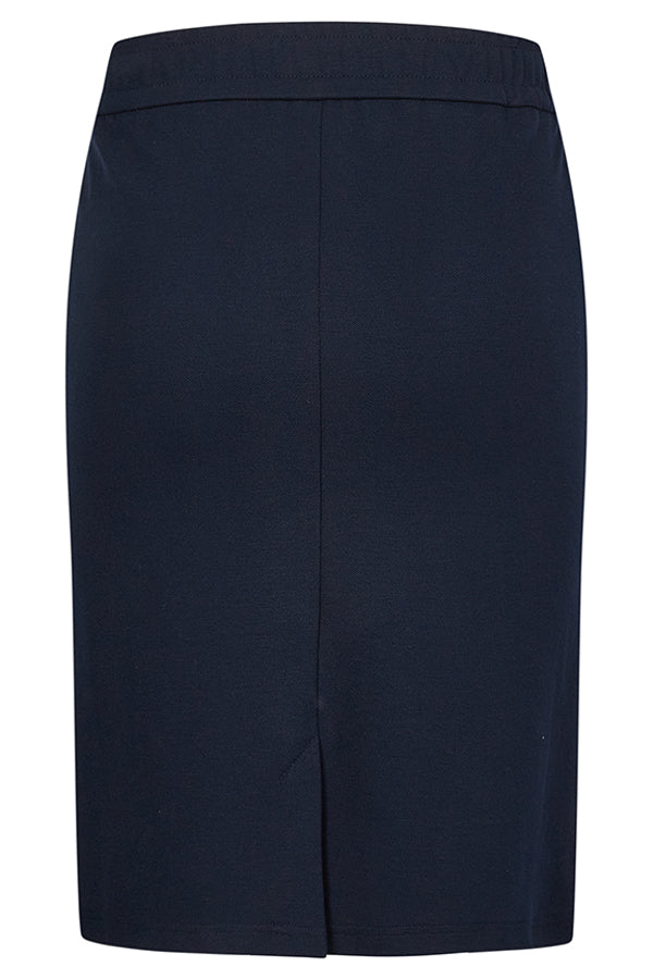 BLUE ZIPPED POCKET BASIC SKIRT