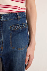 BRONTE BRAIDS RAW DENIM JEANS