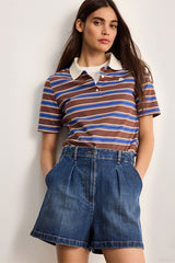 BLAKE DENIM PLEATED SHORTS