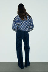 MAG NAVY WIDE CORDUROY TROUSERS