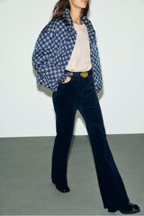 MAG NAVY WIDE CORDUROY TROUSERS