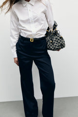 MEGAN STRAIGHT-LEG SUIT TROUSERS