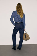 IZA RAW-DENIM STRAIGHT JEANS
