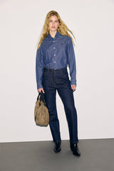 IZA RAW-DENIM STRAIGHT JEANS