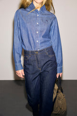 IZA RAW-DENIM STRAIGHT JEANS