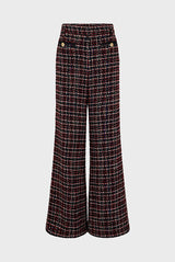 NARIME WIDE LEG TWEED TROUSERS