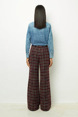 NARIME WIDE LEG TWEED TROUSERS