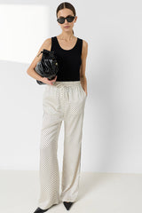 AELIS SATIN POLKA-DOT TROUSERS