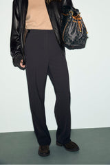 MILI BROWN ELASTICATED BACK SUIT TROUSERS