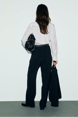 MILI BLACK ELASTICATED BACK SUIT TROUSERS