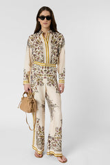AMANYA FLOWING SCARF PRINT TROUSERS