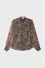 BALBINE CACHEMIRE LUREX PRINTED BLOUSE