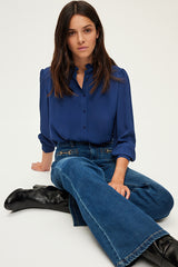 BRUNHILDE STAND UP COLLAR SOFT SHIRT