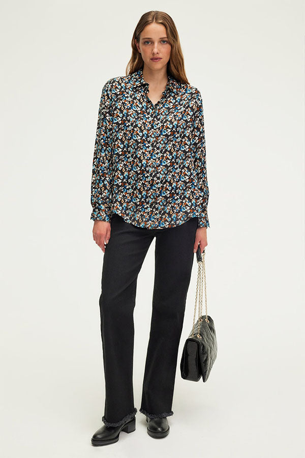 BERNICE SATIN FLORAL SHIRT