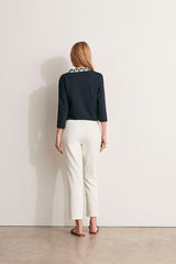 PACO11 OFF-WHITE STRAIGHT TROUSERS