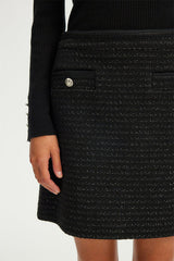 CAMILLETTE SHORT TWEED LUREX SKIRT